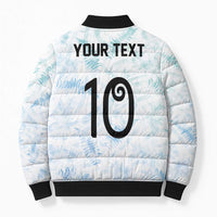 Custom New Zealand Football Bomber Puffer Jacket The Whites-Aotearoa Inspired - Polynesian Pride