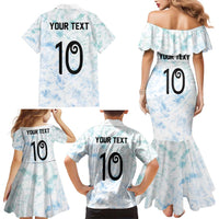 Custom New Zealand Football Family Matching Mermaid Dress and Hawaiian Shirt The Whites-Aotearoa Inspired - Polynesian Pride