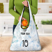 Custom New Zealand Football Grocery Bag The Whites-Aotearoa Inspired - Polynesian Pride