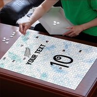 Custom New Zealand Football Puzzle The Whites-Aotearoa Inspired - Polynesian Pride
