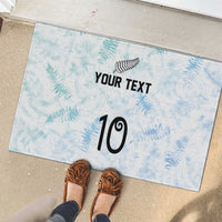 Custom New Zealand Football Rubber Doormat The Whites-Aotearoa Inspired - Polynesian Pride