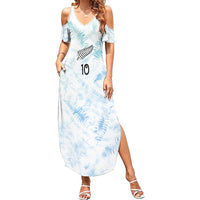 Custom New Zealand Football Summer Maxi Dress The Whites-Aotearoa Inspired - Polynesian Pride
