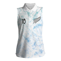 Custom New Zealand Football Women Sleeveless Polo Shirt The Whites-Aotearoa Inspired - Polynesian Pride