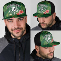 Custom Hawaii Volleyball Mesh Trucker Cap Kakau Abstract and Tropical Plants Green Color - Polynesian Pride