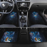 Aotearoa Matariki Car Mats Maori Tribal with Silver Fern and Tui Bird Galaxy Style - Polynesian Pride