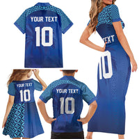 Custom Fiji Football-Towards World Cup 2026 Family Matching Short Sleeve Bodycon Dress and Hawaiian Shirt LT03 - Polynesian Pride