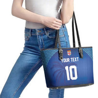 Custom Fiji Football-Towards World Cup 2026 Leather Tote Bag LT03 - Polynesian Pride