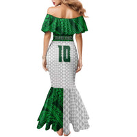 Custom Hawaii Volleyball-Kakau Motif Green Color Family Matching Mermaid Dress and Hawaiian Shirt LT03 - Polynesian Pride