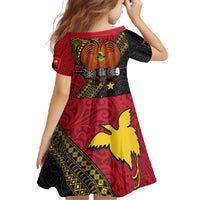 Papua new Guinea Goroka Show Family Matching Tank Maxi Dress and Hawaiian Shirt Bird-of-paradise and Melanesian Tattoo Pattern
