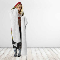 Papua new Guinea Goroka Show Hooded Blanket Bird-of-paradise and Melanesian Tattoo Pattern