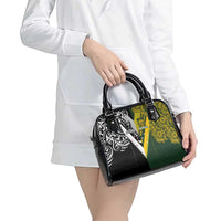 Aotearoa Australia Rugby Shoulder Handbag Maori and Aboriginal Art Sporty Style - Polynesian Pride