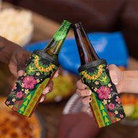 Hawaiian Independence Day 4 in 1 Can Cooler Tumbler Kanaka Maoli Symbols With Tapa Motifs and Tropical Plants LT03 - Polynesian Pride