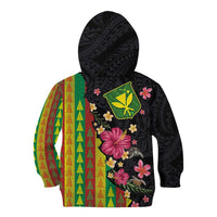 Hawaiian Independence Day Kid Hoodie Kanaka Maoli Symbols With Tapa Motifs and Tropical Plants LT03 - Polynesian Pride
