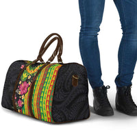 Hawaiian Independence Day Travel Bag Kanaka Maoli Symbols With Tapa Motifs and Tropical Plants LT03 - Polynesian Pride