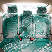 Personalised New Zealand Aotearoa Darts Masters Back Car Seat Cover Maori Art Tattoo with Tribal Dart Symbol Teal Color LT03 - Polynesian Pride