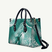 Personalised New Zealand Aotearoa Darts Masters Leather Bag Maori Art Tattoo with Tribal Dart Symbol Teal Color LT03 Teal - Polynesian Pride
