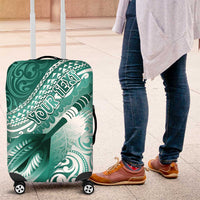 Personalised New Zealand Aotearoa Darts Masters Luggage Cover Maori Art Tattoo with Tribal Dart Symbol Teal Color LT03 Teal - Polynesian Pride