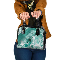 Personalised New Zealand Aotearoa Darts Masters Shoulder Handbag Maori Art Tattoo with Tribal Dart Symbol Teal Color LT03 One Size Teal - Polynesian Pride