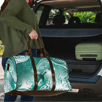 Personalised New Zealand Aotearoa Darts Masters Travel Bag Maori Art Tattoo with Tribal Dart Symbol Teal Color LT03 - Polynesian Pride