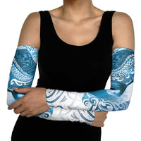 Personalised New Zealand Aotearoa Darts Masters Arm Sleeves Maori Art Tattoo with Tribal Dart Symbol Blue LT03 - Polynesian Pride