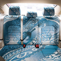 Personalised New Zealand Aotearoa Darts Masters Back Car Seat Cover Maori Art Tattoo with Tribal Dart Symbol Blue LT03 - Polynesian Pride