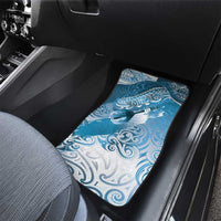 Personalised New Zealand Aotearoa Darts Masters Car Mats Maori Art Tattoo with Tribal Dart Symbol Blue LT03 - Polynesian Pride