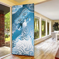 Personalised New Zealand Aotearoa Darts Masters Door Cover Maori Art Tattoo with Tribal Dart Symbol Blue LT03 - Polynesian Pride