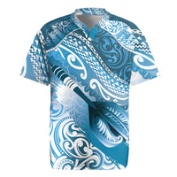 Personalised New Zealand Aotearoa Darts Masters Rugby Jersey Maori Art Tattoo with Tribal Dart Symbol Blue LT03 Blue - Polynesian Pride