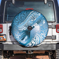 Personalised New Zealand Aotearoa Darts Masters Spare Tire Cover Maori Art Tattoo with Tribal Dart Symbol Blue LT03 Blue - Polynesian Pride