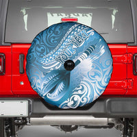 Personalised New Zealand Aotearoa Darts Masters Spare Tire Cover Maori Art Tattoo with Tribal Dart Symbol Blue LT03 - Polynesian Pride