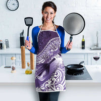 Personalised New Zealand Aotearoa Darts Masters Apron Maori Art Tattoo with Tribal Dart Symbol Purple LT03 - Polynesian Pride