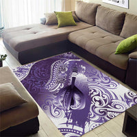 Personalised New Zealand Aotearoa Darts Masters Area Rug Maori Art Tattoo with Tribal Dart Symbol Purple LT03 - Polynesian Pride