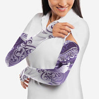 Personalised New Zealand Aotearoa Darts Masters Arm Sleeves Maori Art Tattoo with Tribal Dart Symbol Purple LT03 - Polynesian Pride