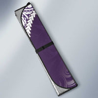 Personalised New Zealand Aotearoa Darts Masters Auto Sun Shade Maori Art Tattoo with Tribal Dart Symbol Purple LT03 - Polynesian Pride
