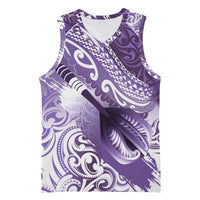 Personalised New Zealand Aotearoa Darts Masters Basketball Jersey Maori Art Tattoo with Tribal Dart Symbol Purple LT03 Unisex Purple - Polynesian Pride