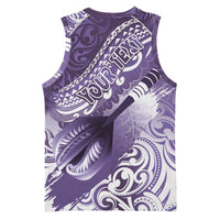 Personalised New Zealand Aotearoa Darts Masters Basketball Jersey Maori Art Tattoo with Tribal Dart Symbol Purple LT03 - Polynesian Pride