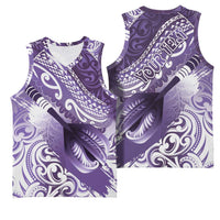 Personalised New Zealand Aotearoa Darts Masters Basketball Jersey Maori Art Tattoo with Tribal Dart Symbol Purple LT03 - Polynesian Pride