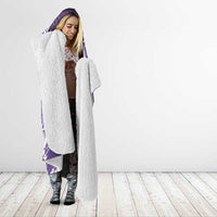 Personalised New Zealand Aotearoa Darts Masters Hooded Blanket Maori Art Tattoo with Tribal Dart Symbol Purple LT03 - Polynesian Pride