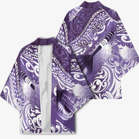 Personalised New Zealand Aotearoa Darts Masters Kimono Maori Art Tattoo with Tribal Dart Symbol Purple LT03 - Polynesian Pride