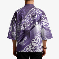 Personalised New Zealand Aotearoa Darts Masters Kimono Maori Art Tattoo with Tribal Dart Symbol Purple LT03 - Polynesian Pride