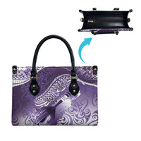 Personalised New Zealand Aotearoa Darts Masters Leather Bag Maori Art Tattoo with Tribal Dart Symbol Purple LT03 - Polynesian Pride