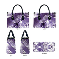 Personalised New Zealand Aotearoa Darts Masters Leather Bag Maori Art Tattoo with Tribal Dart Symbol Purple LT03 - Polynesian Pride