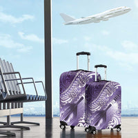 Personalised New Zealand Aotearoa Darts Masters Luggage Cover Maori Art Tattoo with Tribal Dart Symbol Purple LT03 - Polynesian Pride