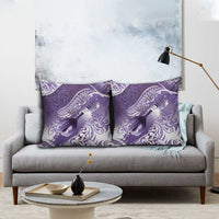 Personalised New Zealand Aotearoa Darts Masters Pillow Cover Maori Art Tattoo with Tribal Dart Symbol Purple LT03 - Polynesian Pride