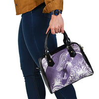 Personalised New Zealand Aotearoa Darts Masters Shoulder Handbag Maori Art Tattoo with Tribal Dart Symbol Purple LT03 - Polynesian Pride