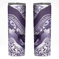 Personalised New Zealand Aotearoa Darts Masters Skinny Tumbler Maori Art Tattoo with Tribal Dart Symbol Purple LT03 Purple - Polynesian Pride