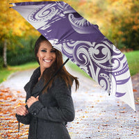 Personalised New Zealand Aotearoa Darts Masters Umbrella Maori Art Tattoo with Tribal Dart Symbol Purple LT03 - Polynesian Pride