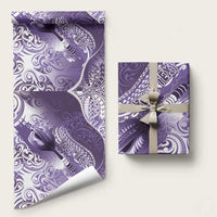 Personalised New Zealand Aotearoa Darts Masters Wrapping Paper Maori Art Tattoo with Tribal Dart Symbol Purple LT03 58" × 23" Purple - Polynesian Pride