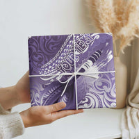 Personalised New Zealand Aotearoa Darts Masters Wrapping Paper Maori Art Tattoo with Tribal Dart Symbol Purple LT03 - Polynesian Pride