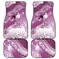 Personalised New Zealand Aotearoa Darts Masters Car Mats Maori Art Tattoo with Tribal Dart Symbol Pink LT03 - Polynesian Pride